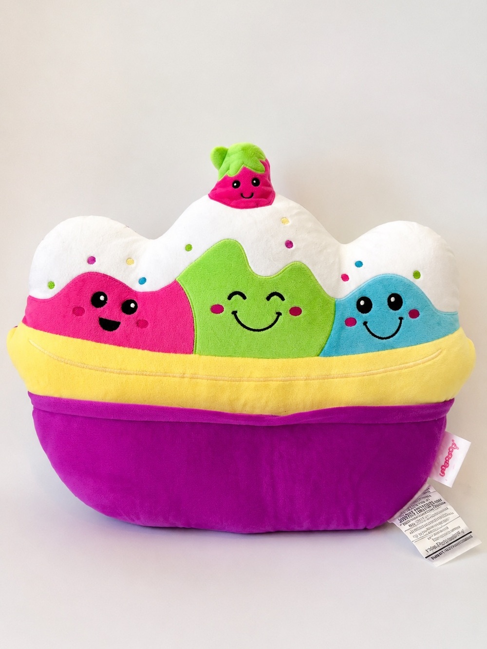 iScream Rainbow Sprinkle Cupcake Plush Pillow | Cute Kawaii Decorative Cushion